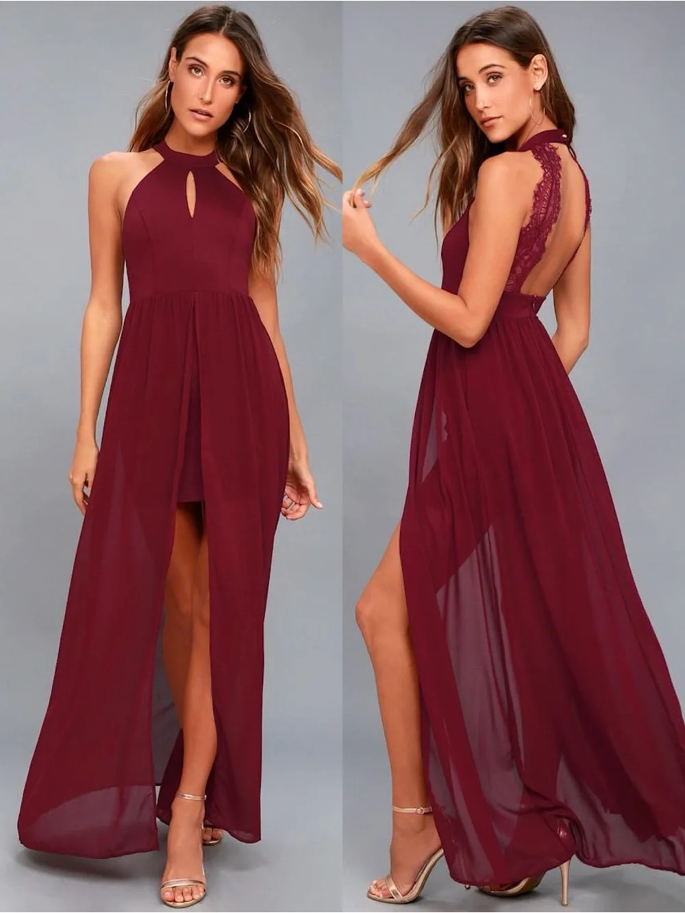 poshmark burgundy dress Lulus | My Beloved Burgundy Lace Maxi Dress | Size Medium